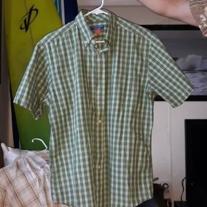 Mens shirt sleeve button up shirt